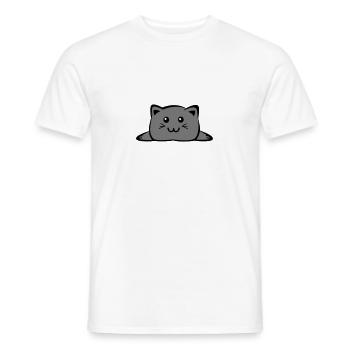 Cat Chibi - T-shirt homme - blanc - Devant - AI Model Male 178 dark (178cm)