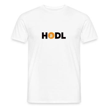 Bitcoin Plan B BTC Satoshi Crypto Hodl Maximaliste - T-shirt homme - blanc - Devant - AI Model Male 178 dark (178cm)