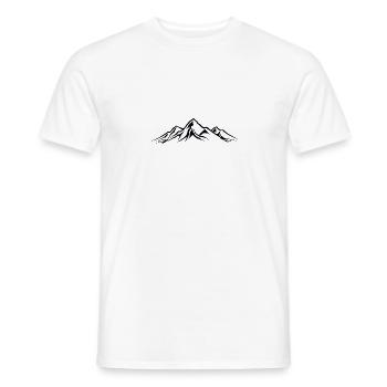 Berge Umriss - Männer T-Shirt - Weiß - Vorne - AI Model Male 178 dark (178cm)