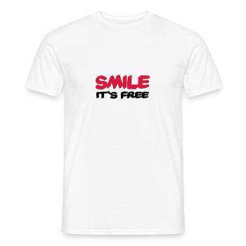 Smile It's free - Männer T-Shirt - Weiß - Vorne - AI Model Male 178 dark (178cm)