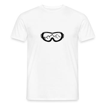 skibrille berge - Männer T-Shirt - Weiß - Vorne - AI Model Male 178 dark (178cm)