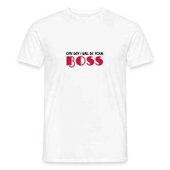 One day I will be your boss - T-shirt homme - blanc - Devant - AI Model Male 178 dark (178cm)
