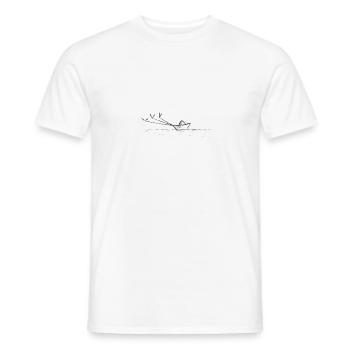 Schiff - Männer T-Shirt - Weiß - Vorne - AI Model Male 178 dark (178cm)