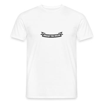 Break the rules Banner - T-shirt homme - blanc - Devant - AI Model Male 178 dark (178cm)