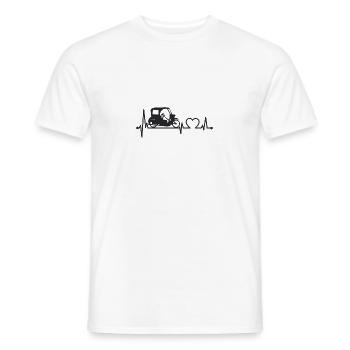 Simson Duo heartbeat black - Men's T-Shirt - white - Front - AI Model Male 178 dark (178cm)
