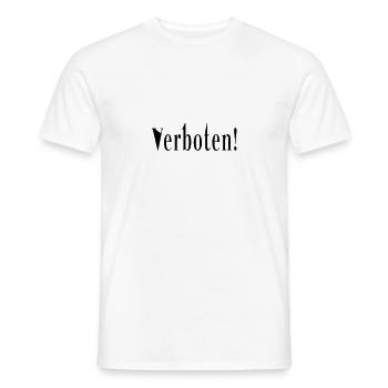 Das ist verboten! - Männer T-Shirt - Weiß - Vorne - AI Model Male 178 dark (178cm)
