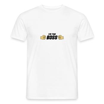 au patron 002 - T-shirt homme - blanc - Devant - AI Model Male 178 dark (178cm)