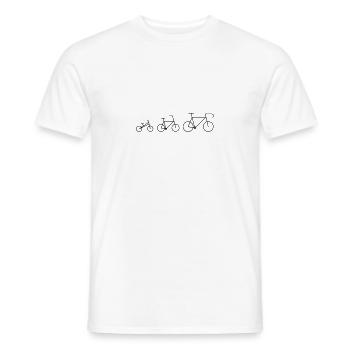 Fahrrad Evolution - Vélo de route Laufrad Fahrrad - T-shirt homme - blanc - Devant - AI Model Male 178 dark (178cm)