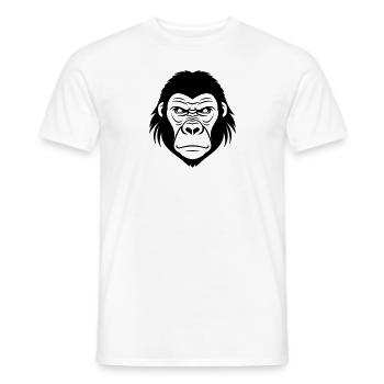 Gorilla - T-shirt uomo - bianco - Fronte - AI Model Male 178 dark (178cm)