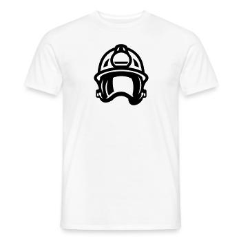 Helm für Feuerwehrleute - Männer T-Shirt - Weiß - Vorne - AI Model Male 178 dark (178cm)