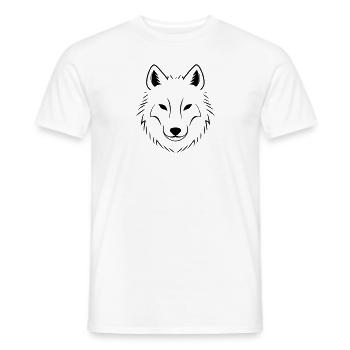 Loup - T-shirt homme - blanc - Devant - AI Model Male 178 dark (178cm)