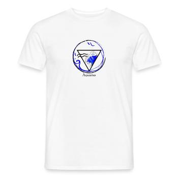 Impression verseau homme 1 - T-shirt homme - blanc - Devant - AI Model Male 178 dark (178cm)
