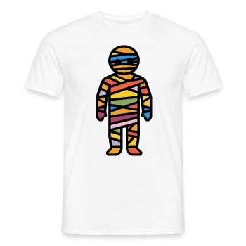 Mumie Halloween Witzig Lustig - Männer T-Shirt - Weiß - Vorne - AI Model Male 178 dark (178cm)