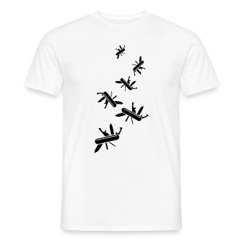 Pocket knife - Men's T-Shirt - white - Front - AI Model Male 178 dark (178cm)