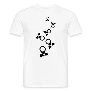 World map icon icon - Men's T-Shirt - white - Front - AI Model Male 178 dark (178cm)