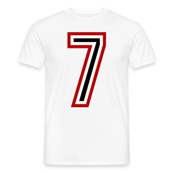 Maillot 7 Nombre d’années - T-shirt homme - blanc - Devant - AI Model Male 178 dark (178cm)