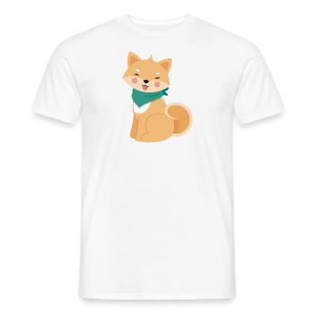 Shiba Inu - Männer T-Shirt - Weiß - Vorne - AI Model Male 178 dark (178cm)