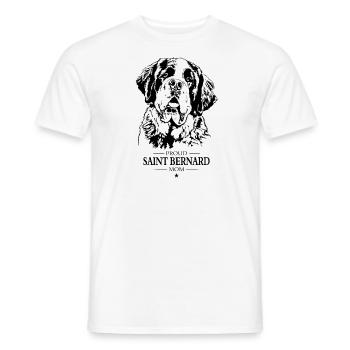Saint Bernard Mom Hunde Hund Bernhardiner Wilsigns - Männer T-Shirt - Weiß - Vorne - AI Model Male 178 dark (178cm)