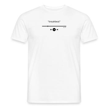 Music Player Breakbeat Dance Play Button MP3 Player - Men's T-Shirt - white - Front - AI Model Male 178 dark (178cm)