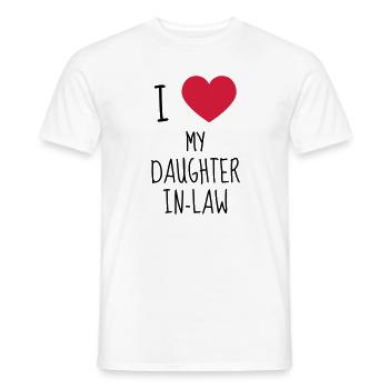 Daughter-in-law / Daughter in law Marriage Family - Men's T-Shirt - white - Front - AI Model Male 178 dark (178cm)