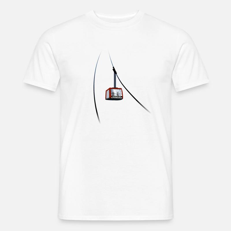 Gondelbahn Aiguille du Midi Chamonix leewarddesign - Männer T-Shirt - Weiß