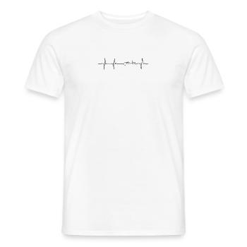 Fischer Herzschlag Familie Nachname Geschenk - Männer T-Shirt - Weiß - Vorne - AI Model Male 178 dark (178cm)