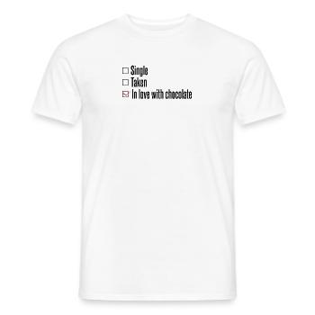 Nourriture au chocolat unique donnée Saint-Valentin - T-shirt homme - blanc - Devant - AI Model Male 178 dark (178cm)