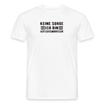 Aufzugstechniker Aufzugsmonteur Mechatroniker - Männer T-Shirt - Weiß - Vorne - AI Model Male 178 dark (178cm)