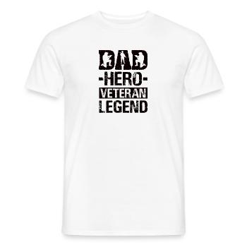 Papa Veteran Mann Vater Soldat - Männer T-Shirt - Weiß - Vorne - AI Model Male 178 dark (178cm)