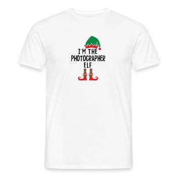 Photography Camera Photographer Christmas - Men's T-Shirt - white - Front - AI Model Male 178 dark (178cm)