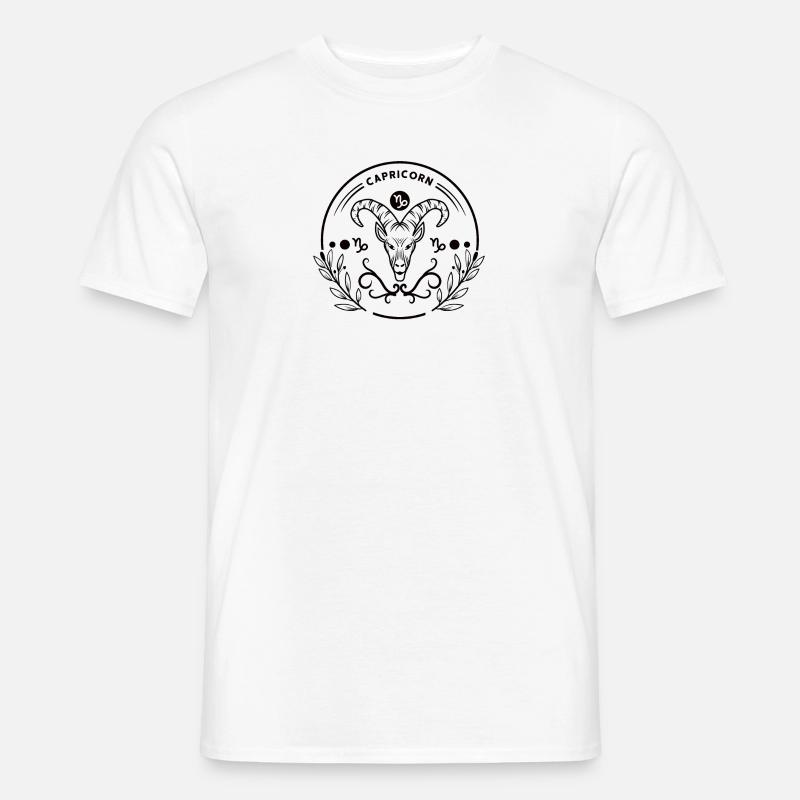 Steinbock Sternzeichen Horoskop Astrologie - Männer T-Shirt - Weiß