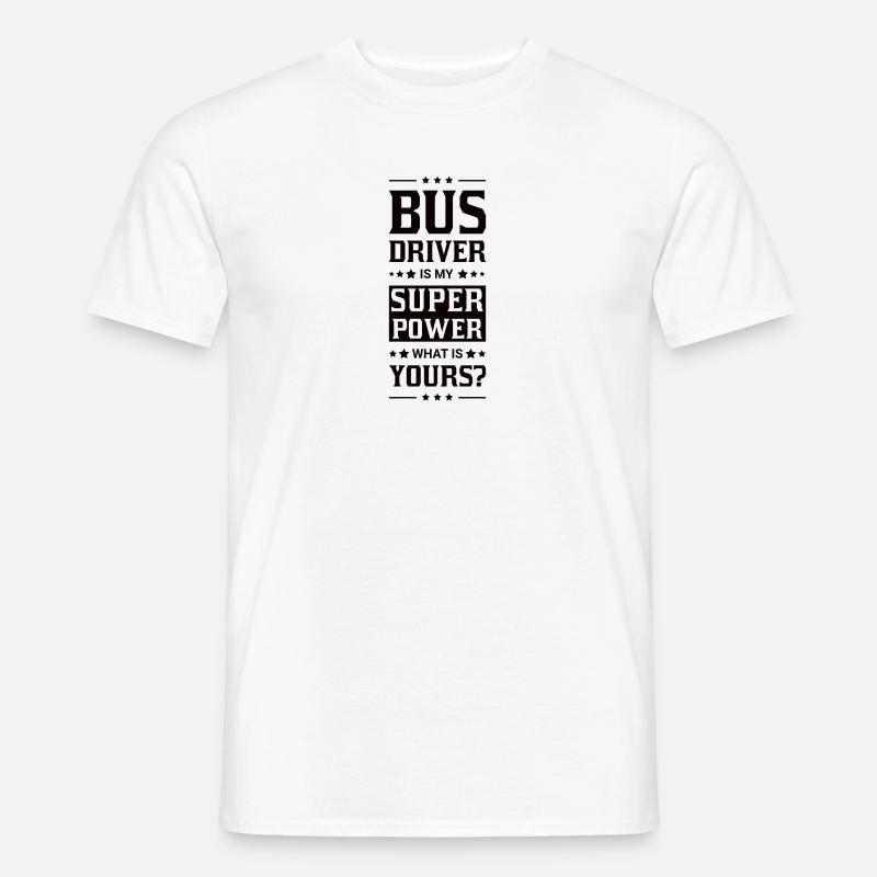 Busfahrer Berufung Beruf Arbeit Geschenk - Männer T-Shirt - Weiß