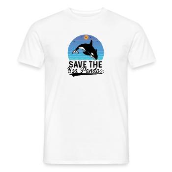 Orca Meeresbiologe Schwertwal Killerwal - Männer T-Shirt - Weiß - Vorne - AI Model Male 178 dark (178cm)