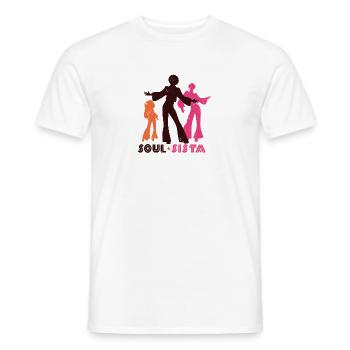 Funk Clothing | Vintage 70er Jahre Kostüm für Soul Musik - Männer T-Shirt - Weiß - Vorne - AI Model Male 178 dark (178cm)