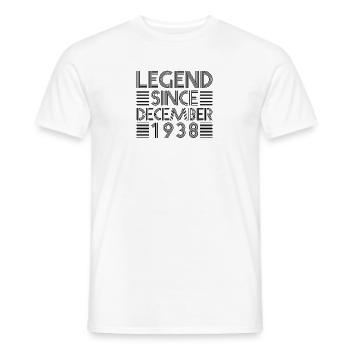 Legends birthday December 1938 born gift - Men's T-Shirt - white - Front - AI Model Male 178 dark (178cm)
