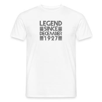 Legends birthday December 1927 born gift - Men's T-Shirt - white - Front - AI Model Male 178 dark (178cm)