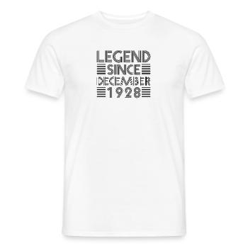 Anniversaire des légendes Décembre 1928 cadeau né - T-shirt homme - blanc - Devant - AI Model Male 178 dark (178cm)