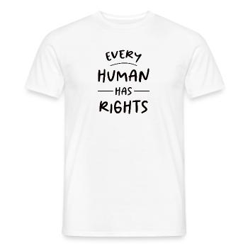Droits de l’homme Politique Manifestation sur la liberté - T-shirt homme - blanc - Devant - AI Model Male 178 dark (178cm)
