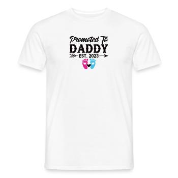 Vater 2023 - Papa 2023 - Papa werden Schwanger - Männer T-Shirt - Weiß - Vorne - AI Model Male 178 dark (178cm)