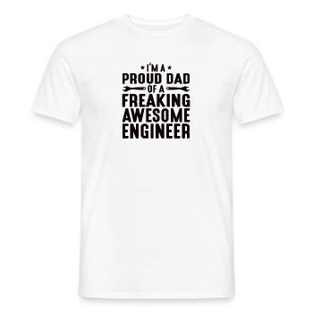 Ingenieur Gehirn Maschinenbau Elektrotechnik Sohn - Männer T-Shirt - Weiß - Vorne - AI Model Male 178 dark (178cm)