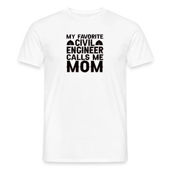 Bauingenieur Brückenbau Statik Sohn Mama Ingenieur - Männer T-Shirt - Weiß - Vorne - AI Model Male 178 dark (178cm)