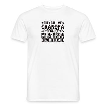 Grand-père la mauvaise influence - T-shirt homme - blanc - Devant - AI Model Male 178 dark (178cm)