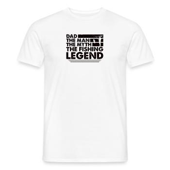 Vater Angeln Vatertag Angler Fischen Papa Fisch - Männer T-Shirt - Weiß - Vorne - AI Model Male 178 dark (178cm)