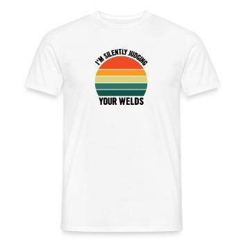 Welder Profession Heat Steel Gas TIG MAG Welding - Men's T-Shirt - white - Front - AI Model Male 178 dark (178cm)