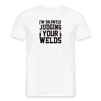 Welder Profession Heat Steel Gas TIG MAG Welding - Men's T-Shirt - white - Front - AI Model Male 178 dark (178cm)