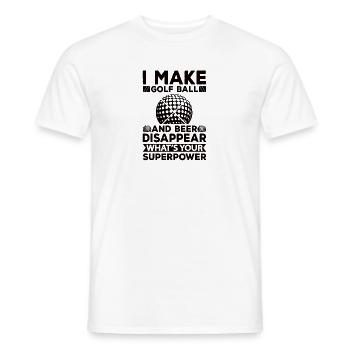 Golf Beer Tee Golf Ball Golfer Drink - T-shirt homme - blanc - Devant - AI Model Male 178 dark (178cm)
