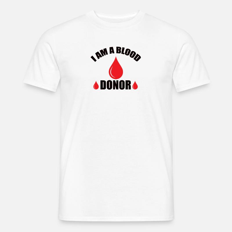 Blutspende Blutspenden Blutspender - Männer T-Shirt - Weiß