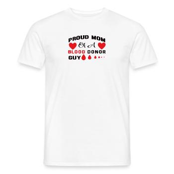 Blood donation Blood donation Blood donor Mama son - Men's T-Shirt - white - Front - AI Model Male 178 dark (178cm)