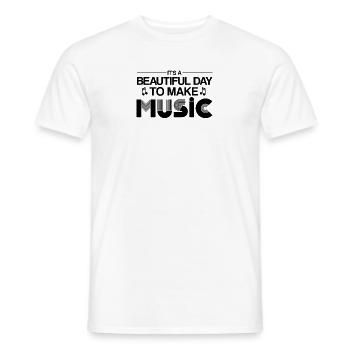 Vinyl Musiker Retro Musik Vinyl Vintage Musizieren - Männer T-Shirt - Weiß - Vorne - AI Model Male 178 dark (178cm)