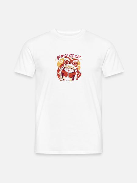 Vietnamesisches Neujahr Katze Drache I Geschenk - Männer T-Shirt - Weiß